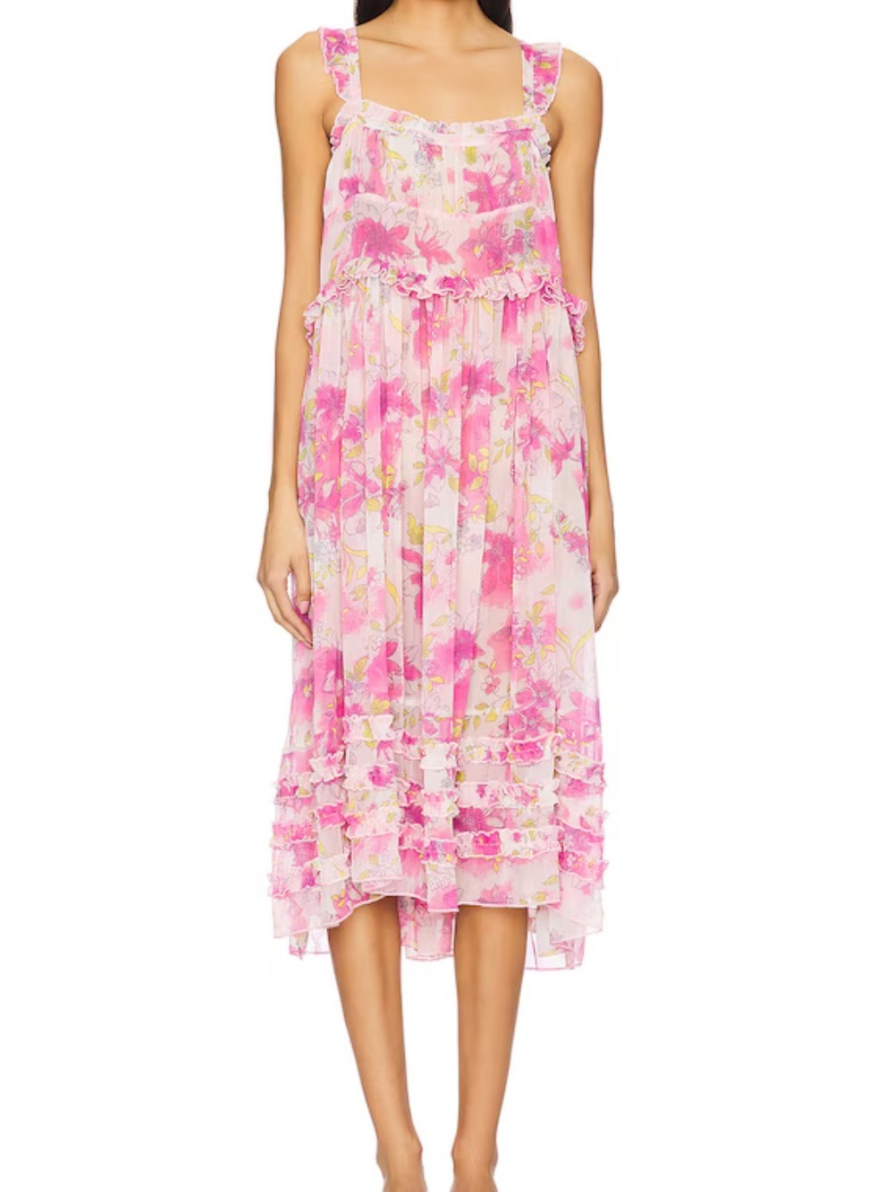 Intimately Fp Moon Phase Printed Midi Dress In Pop Combo
